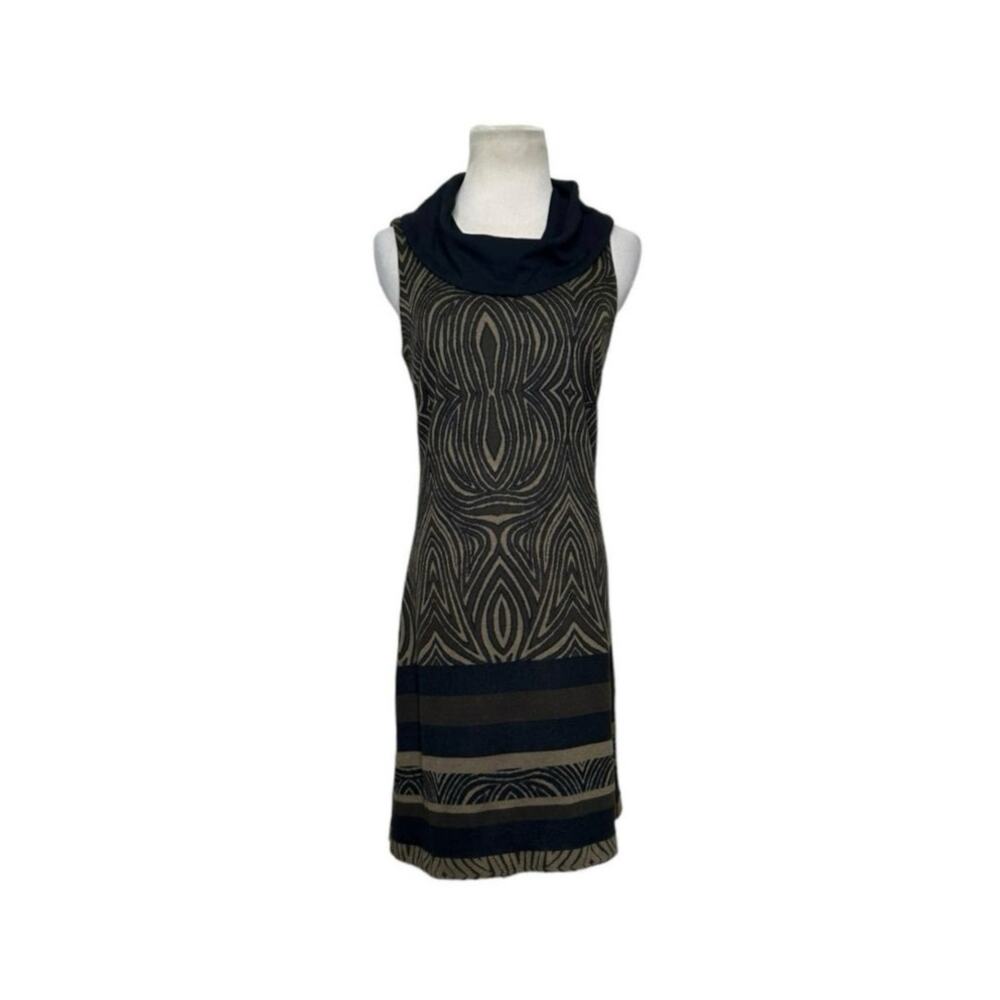 Sandro Ferrone sleeveless cowl neck sheath dress size small
